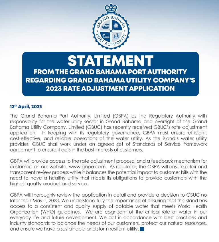 Statement From The Grand Bahama Port Authority Regarding Grand Bahama ...